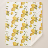 Vintage frische Zitronen: einfaches Design Sherpadecke (Vorderseite)