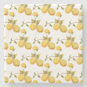 Vintage frische Zitronen: einfaches Design Steinuntersetzer