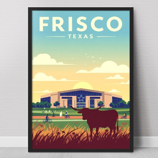 Vintage Frisco Texas Poster