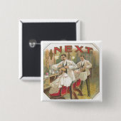 Vintage Friseur Button (Vorne & Hinten)