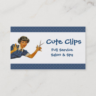 Vintage Friseur-oder Salon-Geschäfts-Karte Visitenkarte