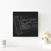 Vintage Friseur-Pole-Wand-Uhr des Quadratische Wanduhr (Zuhause)