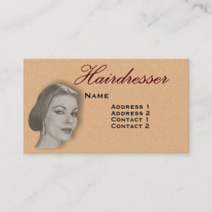 Vintage-Friseur-Profil-Geschäftskarte #22 2 Visitenkarte