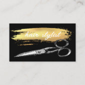 Vintage Friseur-Stylist-Visitenkarte Visitenkarte (Vorderseite)