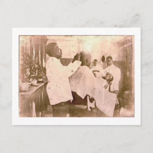 Vintage Friseursalon der 1930er Jahre Postkarte