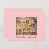 Vintage Friseursalon der 60er Jahre Postkarte (Vorne/Hinten)