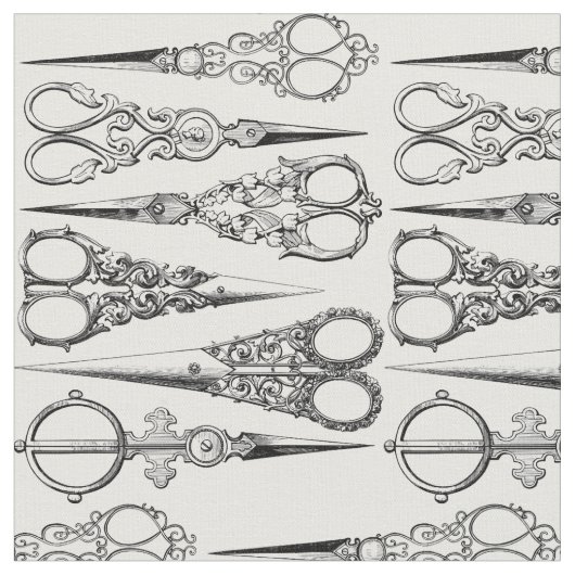 Vintage Friseurschere Stoff (Nahaufnahme)
