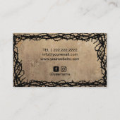 Vintage Friseurschere & Thorns Messe Visitenkarte (Rückseite)