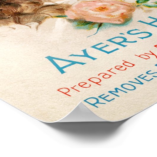 Vintage Friseurwerbung Poster (Ecke)