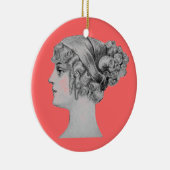 Vintage Frisur Keramik Ornament (Rechts)