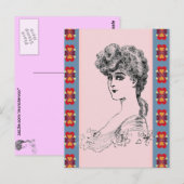 Vintage Frisur Postkarte (Vorne/Hinten)