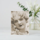 Vintage-Frisur Postkarte (Stehend Vorderseite)