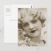 Vintage-Frisur Postkarte (Vorne/Hinten)