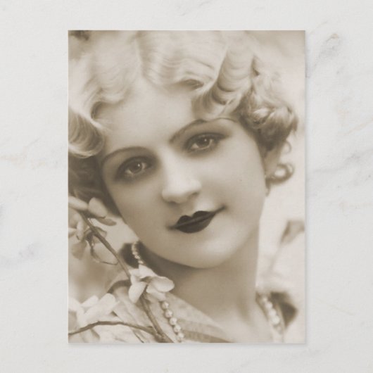 Vintage-Frisur Postkarte (Vorderseite)