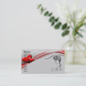 Vintage Frisur-Visitenkarte Visitenkarte (Stehend Vorderseite)