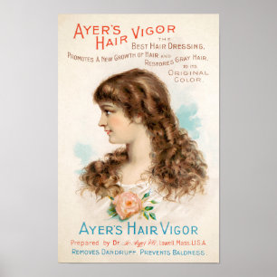 Vintage-Frisur-Werbeplakat Poster