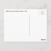 Vintage Fritillaria-Blume von Basilius Besler Postkarte (Rückseite)