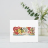 Vintage Frogs Valentine Feiertagspostkarte (Stehend Vorderseite)