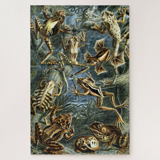 Vintage Frogs von Ernst Haeckel Puzzle (Vertikal)