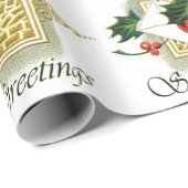 Vintage Frohe Festtage Geschenkpapier (Rolleneckpunkt)