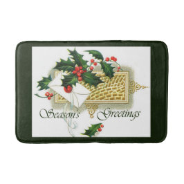 Vintage Frohe Festtage Weihnachten Badematte