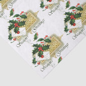 Vintage Frohe Festtage Weihnachten Seidenpapier (Ausschnitt)