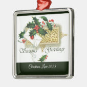 Vintage Frohe Festtage Weihnachtsschmuck (Links)