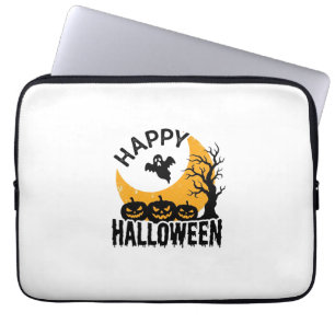 Vintage Frohe Halloween-Geist-Kürbis-Shirt-Design Laptopschutzhülle