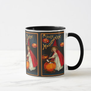 Vintage Frohe Halloween Hexen Tasse