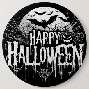 Vintage Frohe Halloween Kunst Button