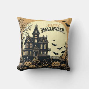 Vintage Frohe Halloween Kunst Kissen