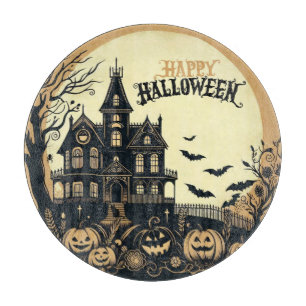 Vintage Frohe Halloween Kunst Schneidebrett