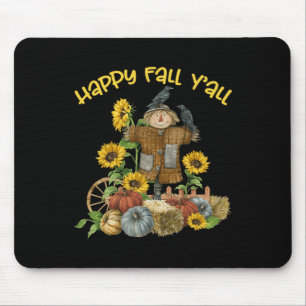 Vintage Frohe Herbst euch alle Vogelscheuche Ernte Mousepad