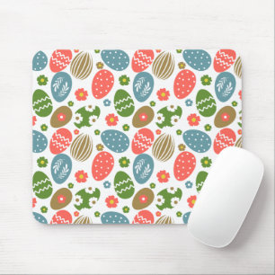Vintage Frohe Ostern Blüten Mousepad