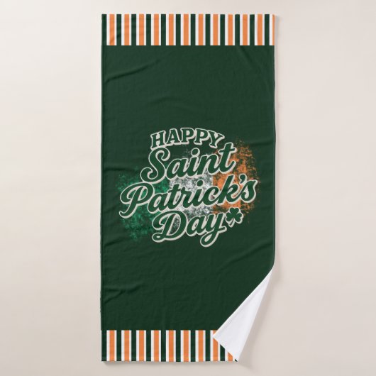 Vintage Frohe St. Patricks Day Badehandtuch (Badehandtuch)