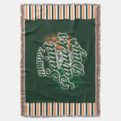 Vintage Frohe St. Patrick's Day Decke (Vorderseite Vertikal)