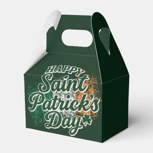Vintage Frohe St. Patricks Day  Geschenkschachtel (Vorderseite)