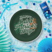 Vintage Frohe St. Patricks Day  Pappteller (Party)