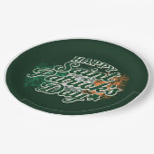 Vintage Frohe St. Patricks Day  Pappteller (Schrägansicht)