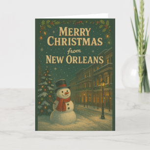Vintage frohe Weihnachten aus New Orleans geklappt