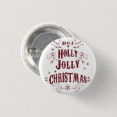 Vintage Frohe Weihnachten Button (Vorne & Hinten)