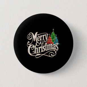 Vintage Frohe Weihnachten Button