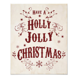 Vintage Frohe Weihnachten Fotodruck