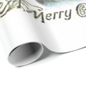 Vintage frohe Weihnachten Geschenkpapier (Rolleneckpunkt)