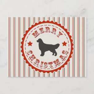 Vintage Frohe Weihnachten Golden Retriever Hund Lo