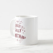 Vintage Frohe Weihnachten Kaffeetasse (Vorderseite Links)