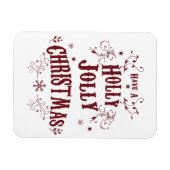 Vintage Frohe Weihnachten Magnet (Horizontal)