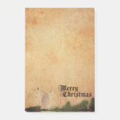 Vintage frohe Weihnachten Post-it Klebezettel (Vorderseite)