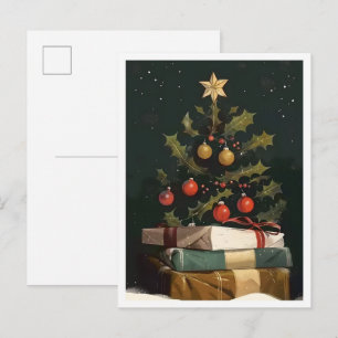Vintage Frohe Weihnachten Postkarte