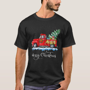 Vintage Frohe Weihnachten Roter LKW Altmodisch Ch T-Shirt